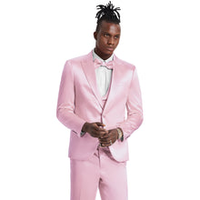 Load image into Gallery viewer, Dusty Rose Solid Shiny U-Shape Vest Mens-suit
