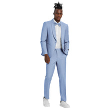 Load image into Gallery viewer, Beau Blue Solid Shawl Collar - Adjustable Waist Band Mens-suit
