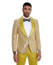 Load image into Gallery viewer, 3 PC Pattern Shawl Lapel Double Breasted Vest Suit
