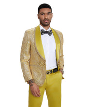 Load image into Gallery viewer, 3 PC Pattern Shawl Lapel Double Breasted Vest Suit
