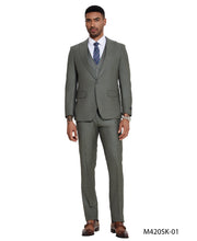 Load image into Gallery viewer, 3 PC Solid Textured Peak Lapel Suit
