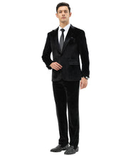 Load image into Gallery viewer, 3 PC Solid Textured Peak Lapel Suit

