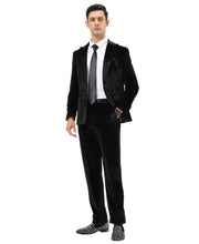 Load image into Gallery viewer, 3 PC Solid Textured Peak Lapel Suit
