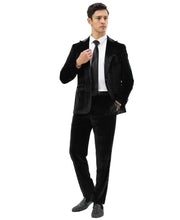 Load image into Gallery viewer, 3 PC Solid Textured Peak Lapel Suit
