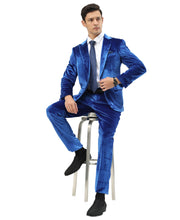 Load image into Gallery viewer, 3 PC Solid Textured Peak Lapel Suit
