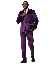 Load image into Gallery viewer, 3 PC Solid Textured Peak Lapel Suit
