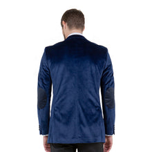 Load image into Gallery viewer, Men&#39;s Modern Fit Velvet Blazer w/ Elbow Patch
