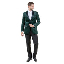 Load image into Gallery viewer, Men&#39;s Modern Fit Velvet Blazer w/ Elbow Patch
