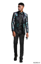 Load image into Gallery viewer, Mens Satin Shawl Lapel Blazer Only Floral Pattern
