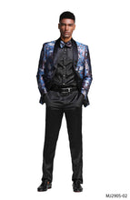 Load image into Gallery viewer, Mens Satin Shawl Lapel Blazer Only Floral Pattern
