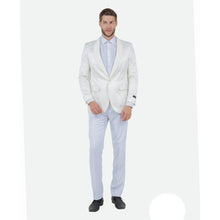 Load image into Gallery viewer, Mens Slim-Fit Solid Paisley Blazer Only w/ Shawl Collar
