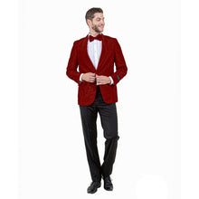 Load image into Gallery viewer, Mens Slim-Fit Solid Paisley Blazer Only w/ Shawl Collar
