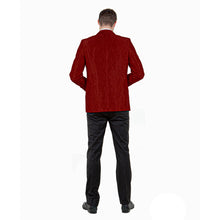 Load image into Gallery viewer, Mens Slim-Fit Solid Paisley Blazer Only w/ Shawl Collar
