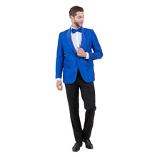 Load image into Gallery viewer, Mens Slim-Fit Solid Paisley Blazer Only w/ Shawl Collar
