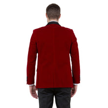 Load image into Gallery viewer, Men&#39;s Velvet Slim-Fit Blazer w/ Satin Shawl Collar
