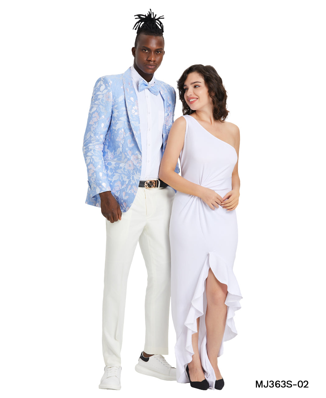 Men's Floral Slim-Fit Blazer w/ Shawl Lapel