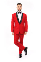 Load image into Gallery viewer, Men's Tuxedo 2pc Solid Satin Shawl Collar With Matching Solid Pants For All Occasions
