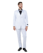 Load image into Gallery viewer, Mens Tuxedo Bryan Michaels Slim Fit Two Button Jacket with Satin Peak Lapel &amp; Matching Pants

