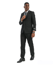 Load image into Gallery viewer, Mens Suit 2pc Black Slim Fit Notch Lapel Suits
