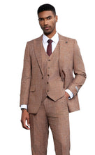 Load image into Gallery viewer, Stacy Adams Men&#39;s Heathered Wine 3 Piece Suit Wide Lapels SM173H1-31
