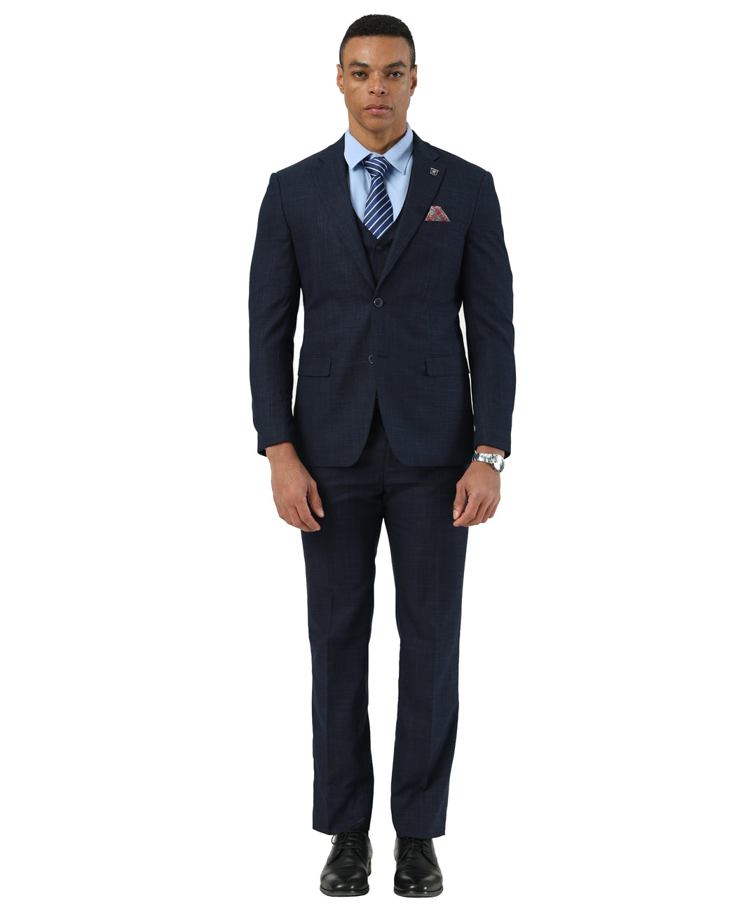 Mens-suit Crosshatch 3pc by Stacy Adams