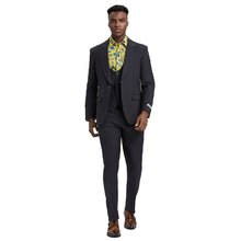 Load image into Gallery viewer, Men's Stacy Adams Hybrid-Fit 3pc Suit Set, Jacket Vest and Pants
