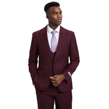 Load image into Gallery viewer, Men's Stacy Adams Hybrid-Fit 3pc Suit Set, Jacket Vest and Pants
