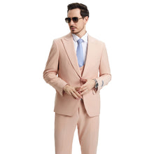 Load image into Gallery viewer, Men&#39;s Stacy Adams Hybrid-Fit 3pc Suit Set, Jacket Vest and Pants
