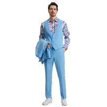 Load image into Gallery viewer, Men's Stacy Adams Hybrid-Fit 3pc Suit Set, Jacket Vest and Pants
