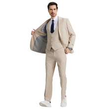 Load image into Gallery viewer, Men's Stacy Adams Hybrid-Fit 3pc Suit Set, Jacket Vest and Pants
