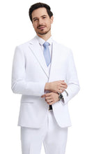 Load image into Gallery viewer, Stacy Adams Mens 3 Piece Suit White with Vest SM282H-08
