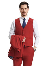 Load image into Gallery viewer, Stacy Adams Mens Vest Suit Brick Red Three Piece SM282H-13
