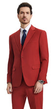 Load image into Gallery viewer, Stacy Adams Mens Vest Suit Brick Red Three Piece SM282H-13
