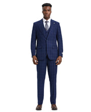 Load image into Gallery viewer, Mens-Suit Windowpane By Stacy Adams
