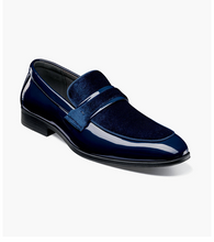 Load image into Gallery viewer, Stacy Adams Mens Navy Blue Casual Velour Slip On OS25686-410
