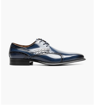 Load image into Gallery viewer, Stacy Adam Bernished Toe Dress Shoe Cobalt Blue OS25791-435
