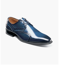 Load image into Gallery viewer, Stacy Adam Bernished Toe Dress Shoe Cobalt Blue OS25791-435
