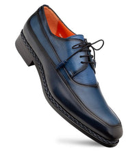 Load image into Gallery viewer, Mezlan Bowery Blue Multi Calf Deer Derby Shoes
