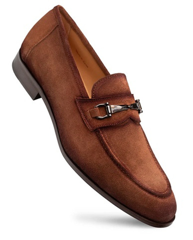 Mezlan Tan Perforated Suede Loafers Mezlan Loafers - Mezlan Moccasins | MensDesignerShoe.com main image 2