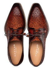 Load image into Gallery viewer, Mezlan Men's Cognac Rust Designer Lace Up Etch Pattern Lontani

