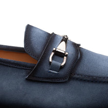 Load image into Gallery viewer, Mezlan Men's Blue Suede Designer Loafers Shoes Bracco

