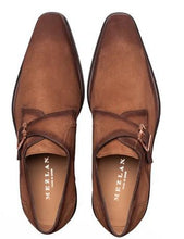 Load image into Gallery viewer, Mezlan Men's Brown Suede Monk Strap Shoes Albini
