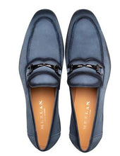 Load image into Gallery viewer, Mezlan Men's Blue Suede Designer Loafers Shoes Bracco
