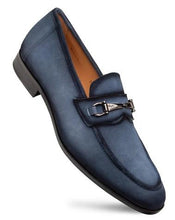 Load image into Gallery viewer, Mezlan Men's Blue Suede Designer Loafers Shoes Bracco

