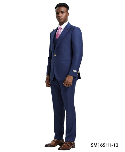 Stacy Adams Royal 3 Piece Gold Button Suit