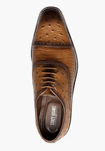 Load image into Gallery viewer, Stacy Adams Shoes Mens Tan Exotic Printed Texture Plaintoe Toe 25527-240
