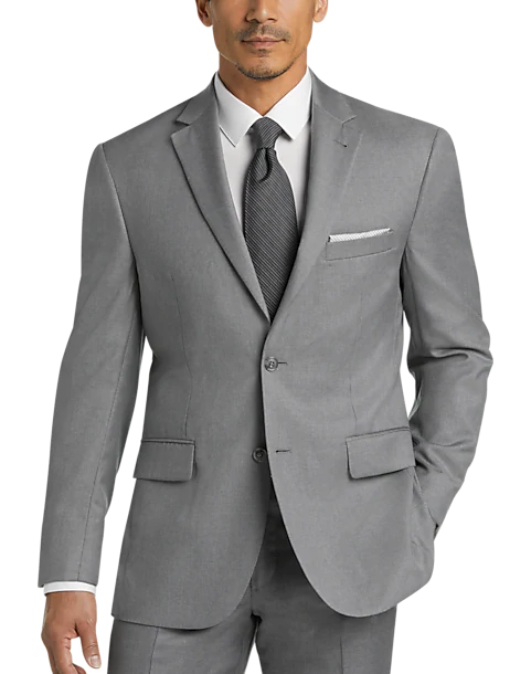 Medium Gray Suit for Men 2 Piece Set Flat Front Pants Vinci F-2C900