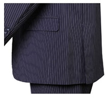 Load image into Gallery viewer, Men&#39;s Three Piece Navy Blue pinstripe Suit Regular Fit Fortini 5702V8

