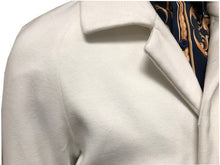 Load image into Gallery viewer, Men&#39;s Belted Wool Topcoat Off White Overcoat Alberto Belt-Coat
