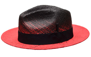 Bruno Capelo Mens Summer Hat Black Red Blend RA843